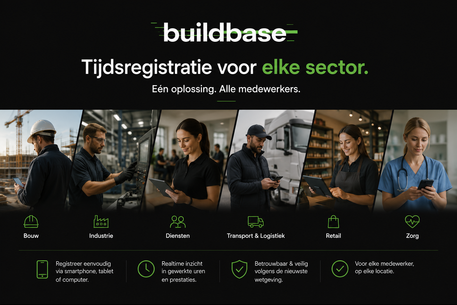 Digitale tijdsregistratie voor elke sector