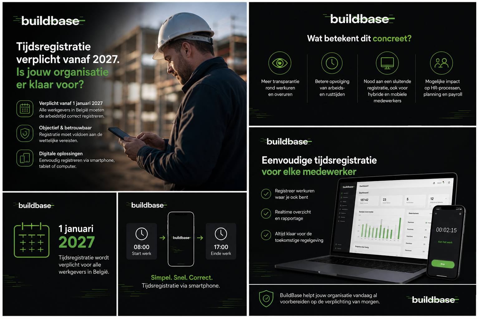 Tijdsregistratie verplicht vanaf 2027 in België